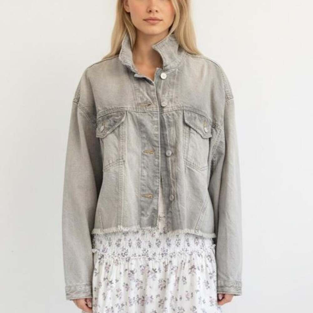 NWT Wild Fable Women's Grey Denim Jacket